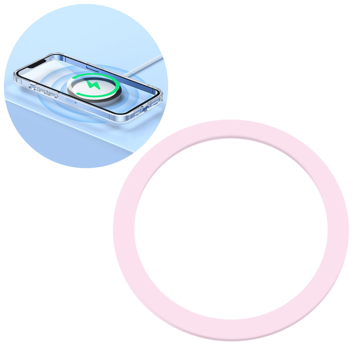 Фото - Інше для мобільних Joyroom metalowy pierścień magnetyczny do smartfona różowy  (JR-Mag-M3)