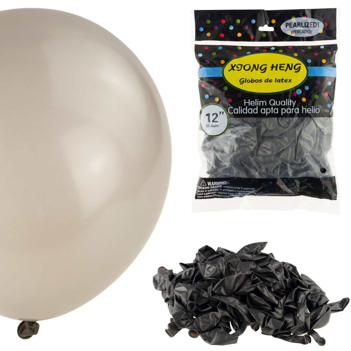 BALONY 100SZT METALICZNE srebrne ŚLUB URODZINY
