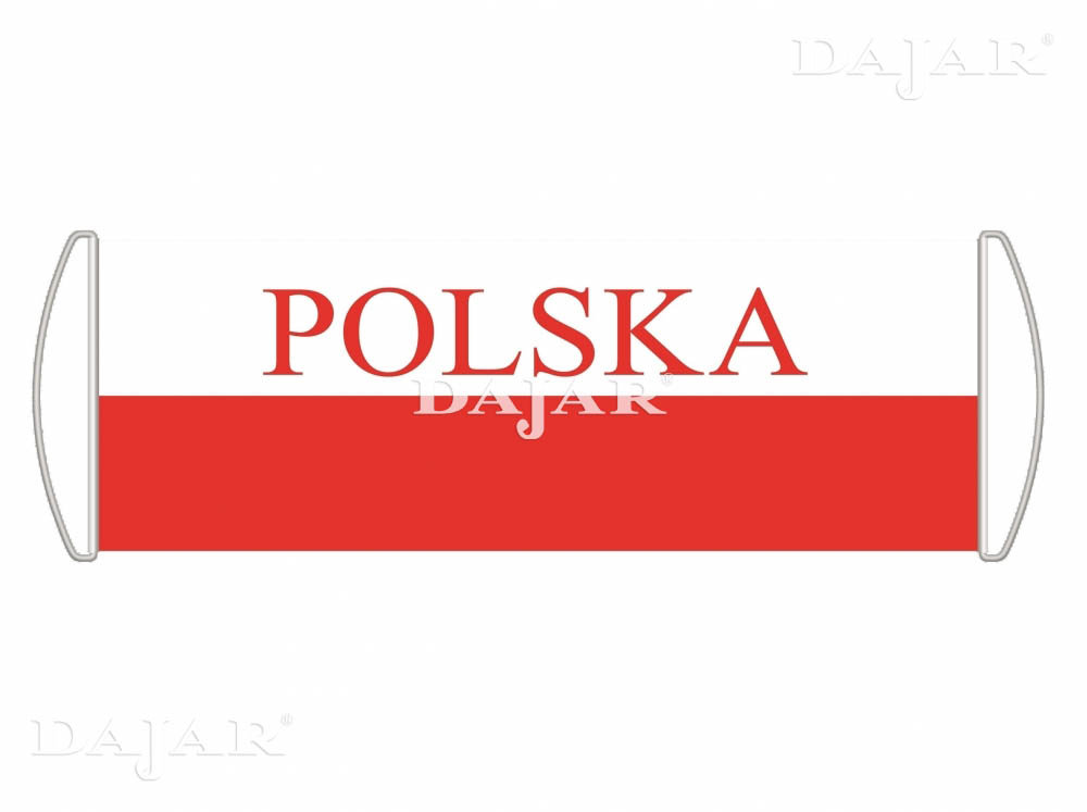 Baner rozkładany Polska 68 x 24 cm