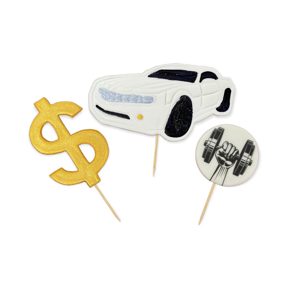 Figurka Cukrowa Na Tort Business Samochód Dolar Topper hantle