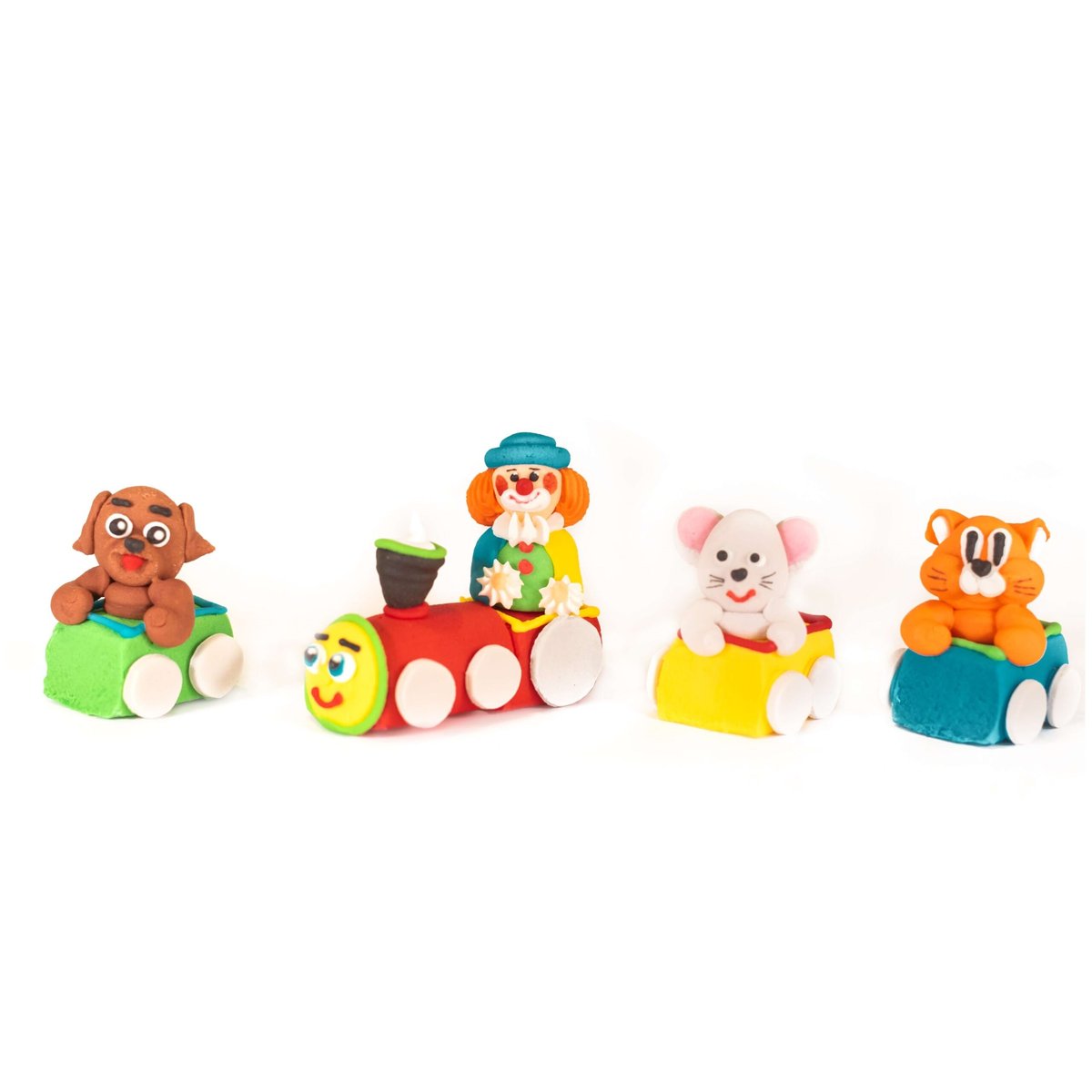 Pociąg Ze Zwierzętami Figurki Cukrowe Na Tort