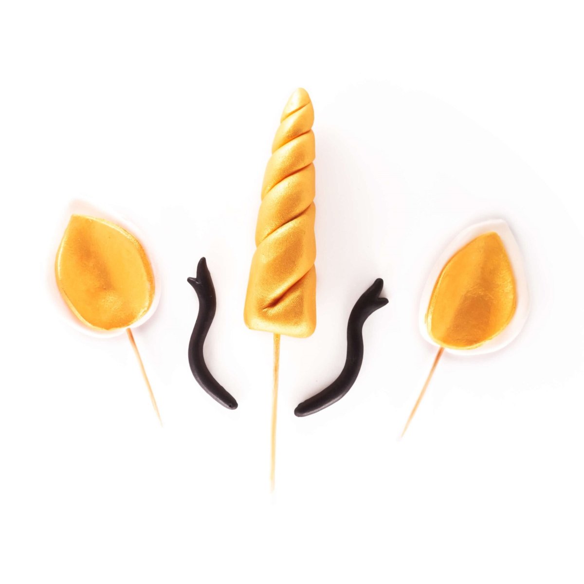 Figurka Cukrowa Jednorożec Róg Uszy Oczy