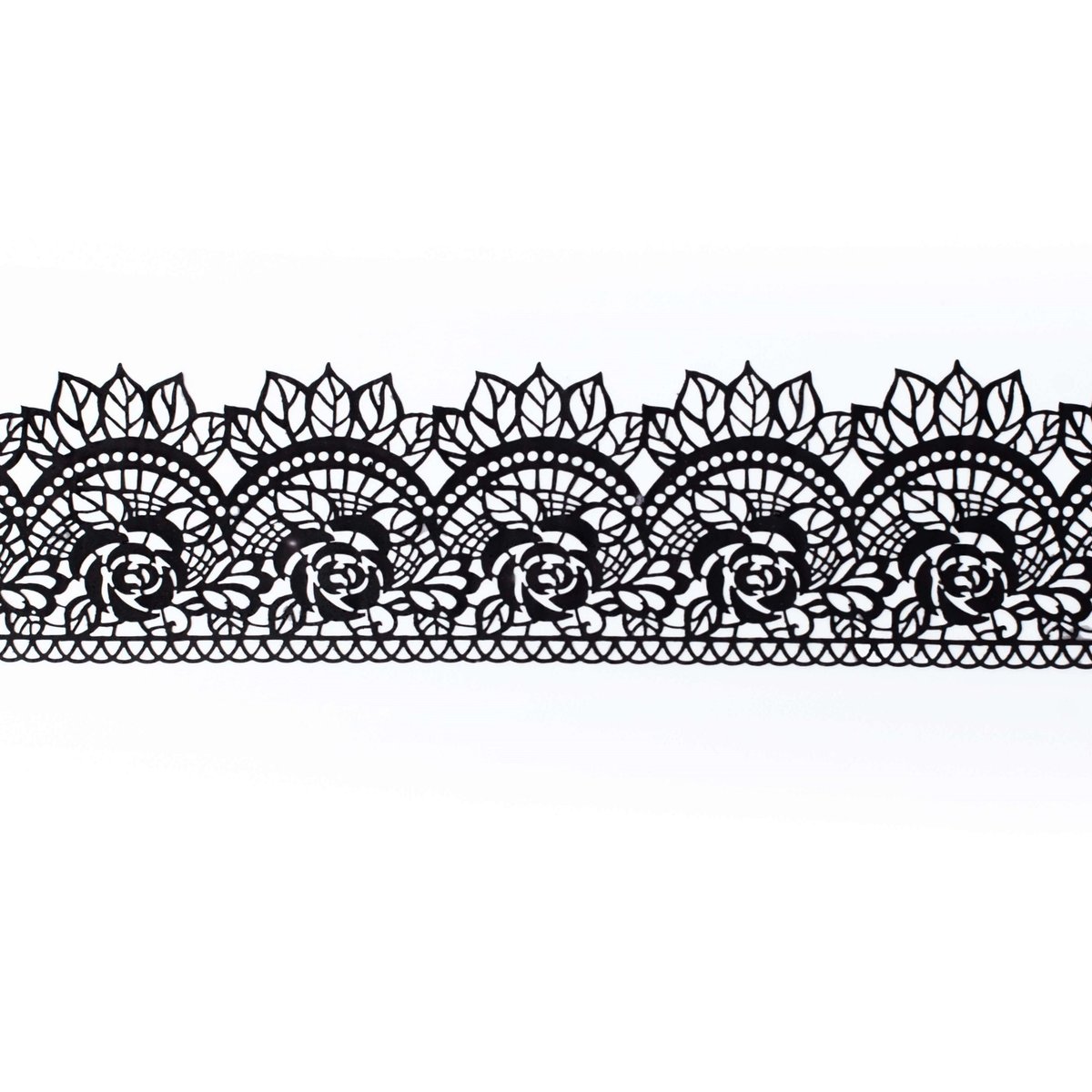 Koronka Na Tort 06 Czarna Z Masy Cukrowej