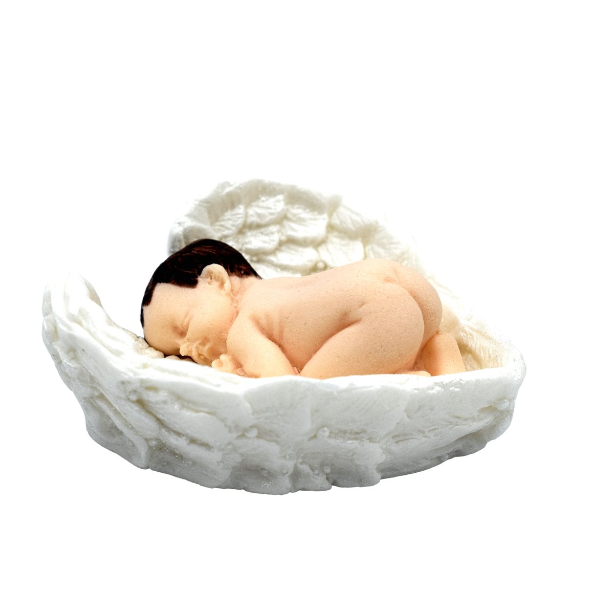 Bobas w Skrzydłach Figurka Cukrowa Na Tort Niemowlę