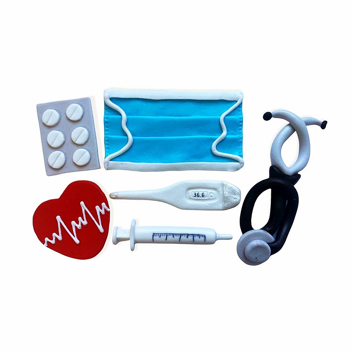 Figurki cukrowe Zestaw medyczny 6 elementów