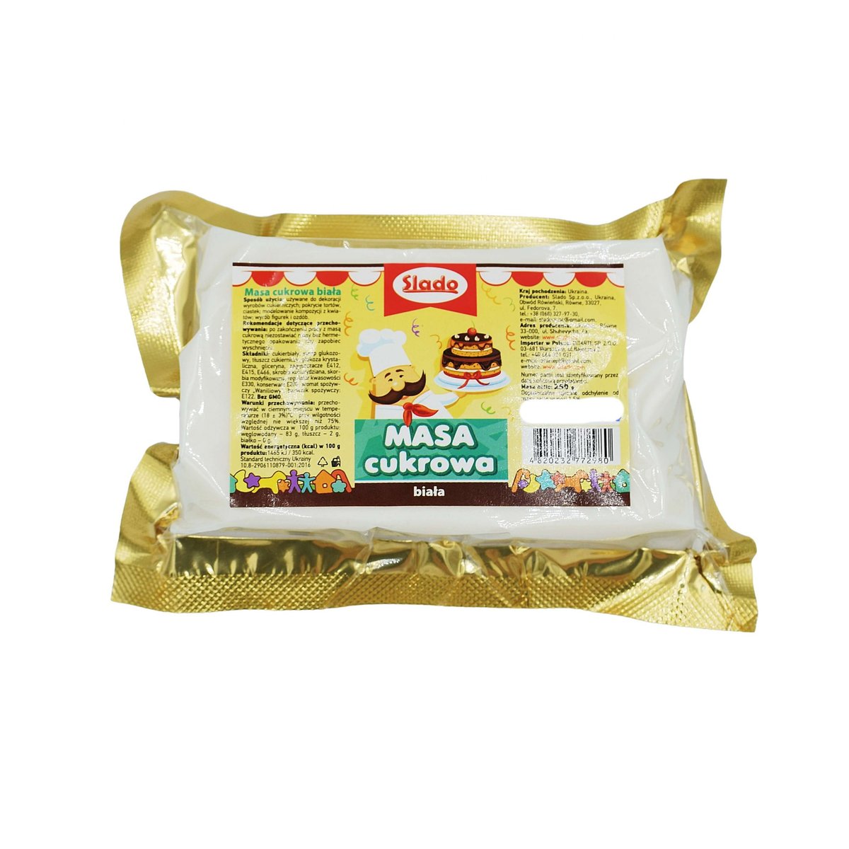 Masa Cukrowa BIAŁA Lukier Plastyczny 250 g