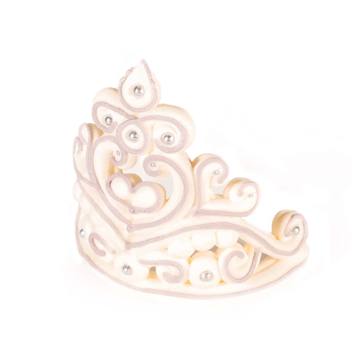 Figurka Cukrowa Korona Srebrna Na Tort Urodzinowy