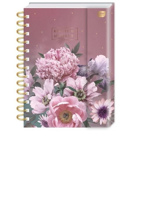INTERDRUK Album B5/25 spirala Metallic Kwiaty na magnes