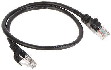 Patchcord RJ45/0.5-BLACK 0.5 m