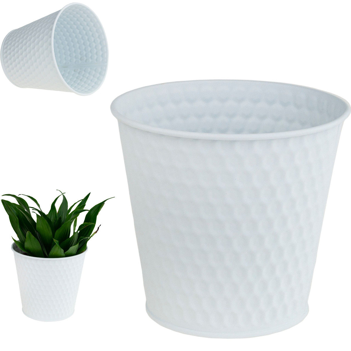 Osłonka Na Doniczkę Metalowa Doniczka Biała Ozdobn