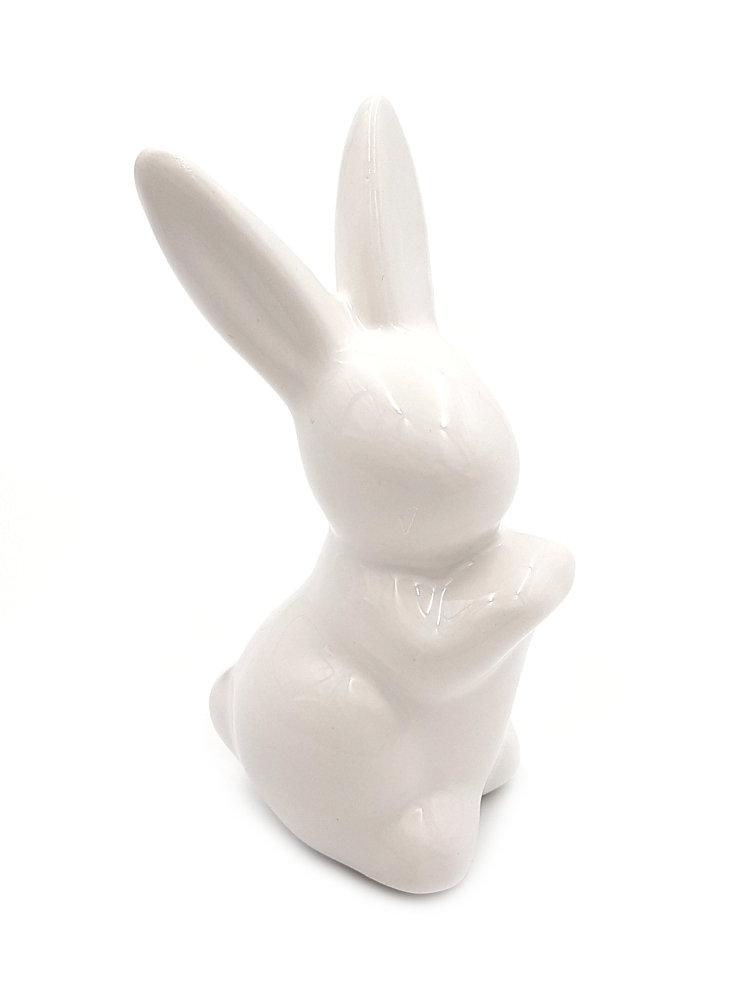 Króliczek Wielkanocny Dekoracja Świąteczna Biały 9 Cm