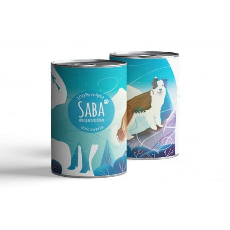 Mokra karma dla psa  -  dziczyzna (100%) SABA 410g
