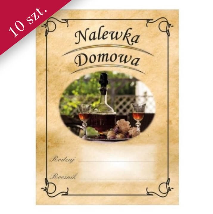 Etykieta Naklejka Nalewka Domowa - 10 Szt. Nd02