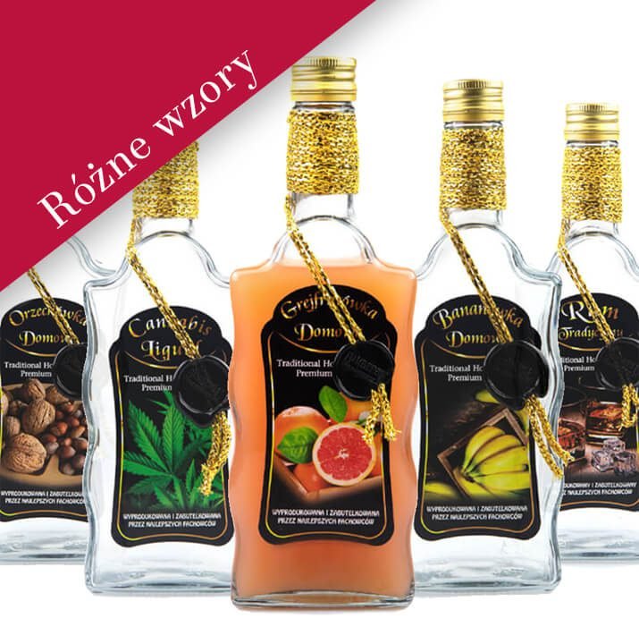 Butelka Zdobiona Fala 500Ml - Różne Wzory