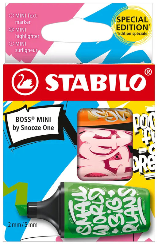 zakreślacz mini 3 kolory boss stabilo 07/03-71