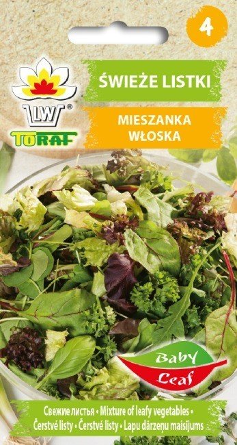 Świeże Listki Mieszanka Włoska (Mieszanka Warzyw Lisciastych Typowych Dla Kuchni Włoskiej)