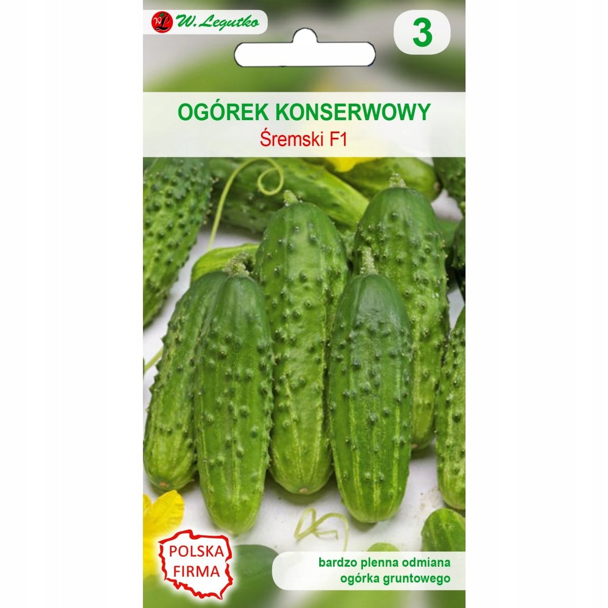 Legutko Ogórek gruntowy konserwowy ŚREMSKI F1