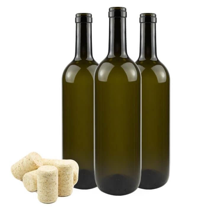 BUTELKA WINO KOLOR OLIWKA