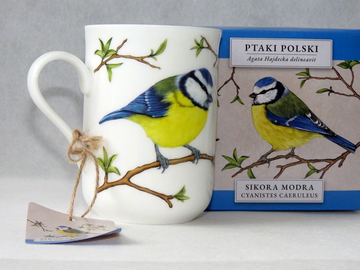 MCP, kubek porcelanowy 300ml - MODRASZKA/PTAKI POLSKI by Agata Hajdecka
