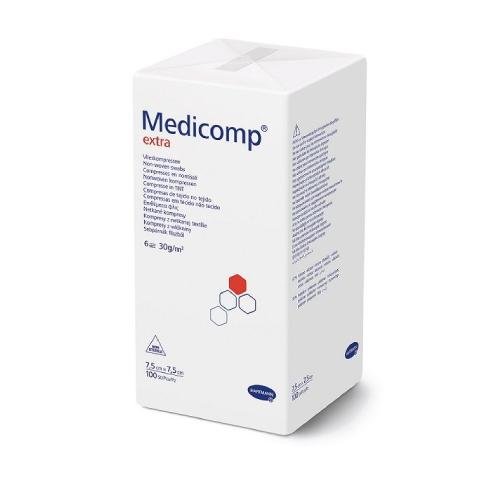 MEDICOMP EXTRA kompresy niejałowe 7,5cm x 7,5cm, 100sztuk