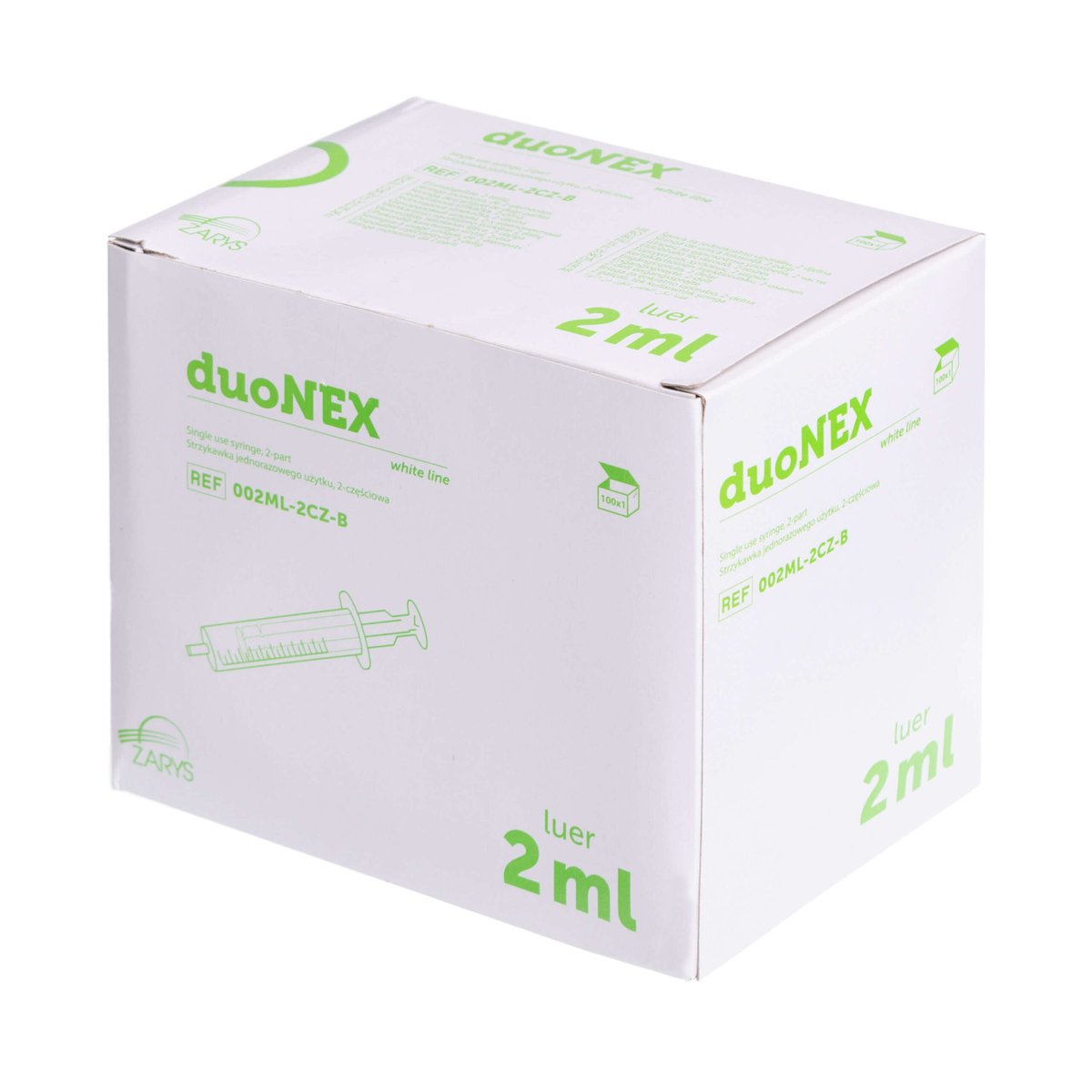 Strzykawki 2 częściowe luer duoNEX Zarys 2ml