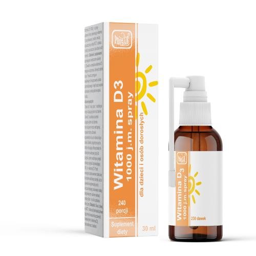 Prolab PRZEDS. FARMACEUTYCZNE SP. Z O.O. Witamina D3 1000 j.m. spray 30 ml 3828761