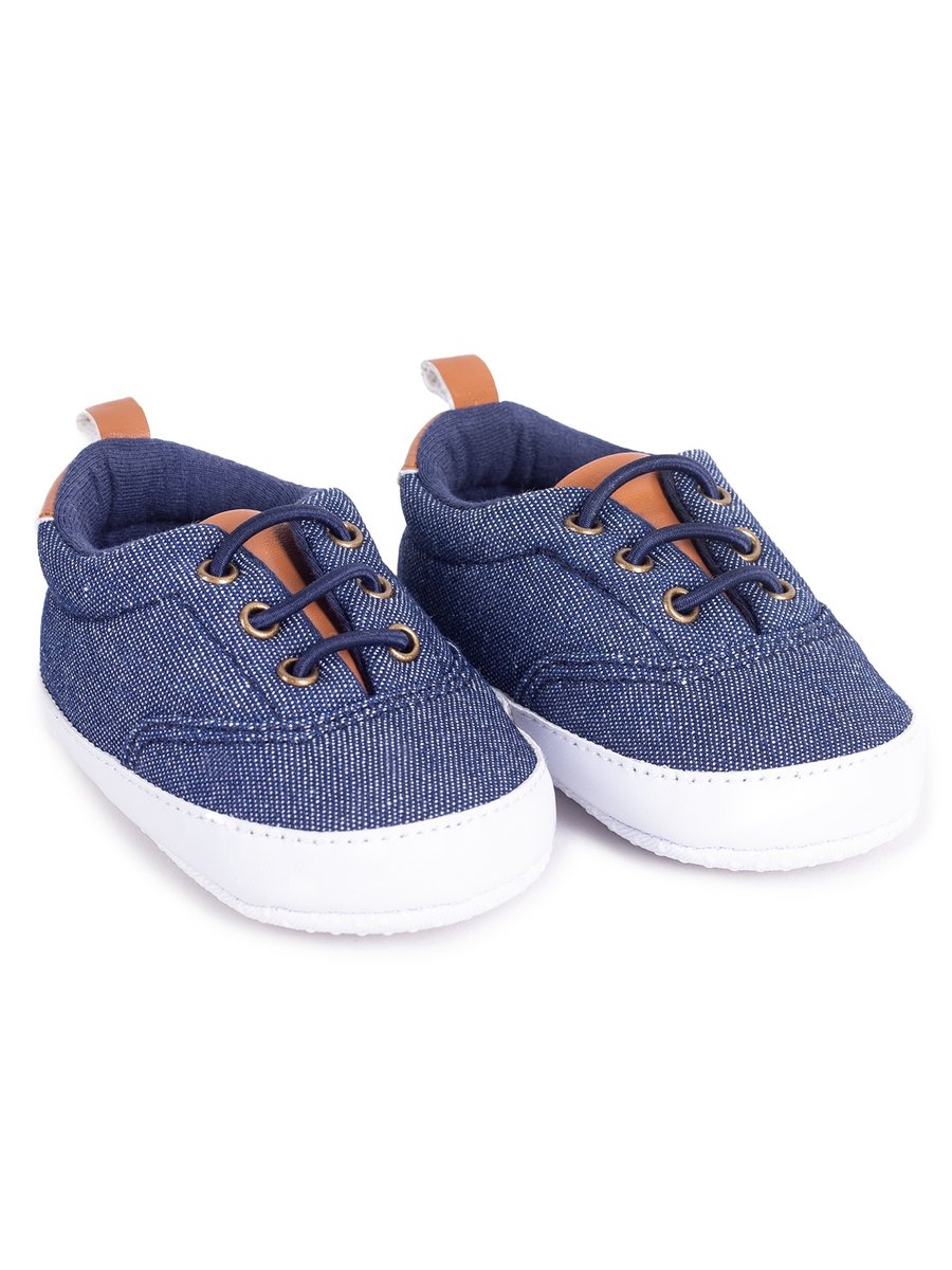 Trampki buty NIECHODKI BUCIKI granatowe z brązowym jeans