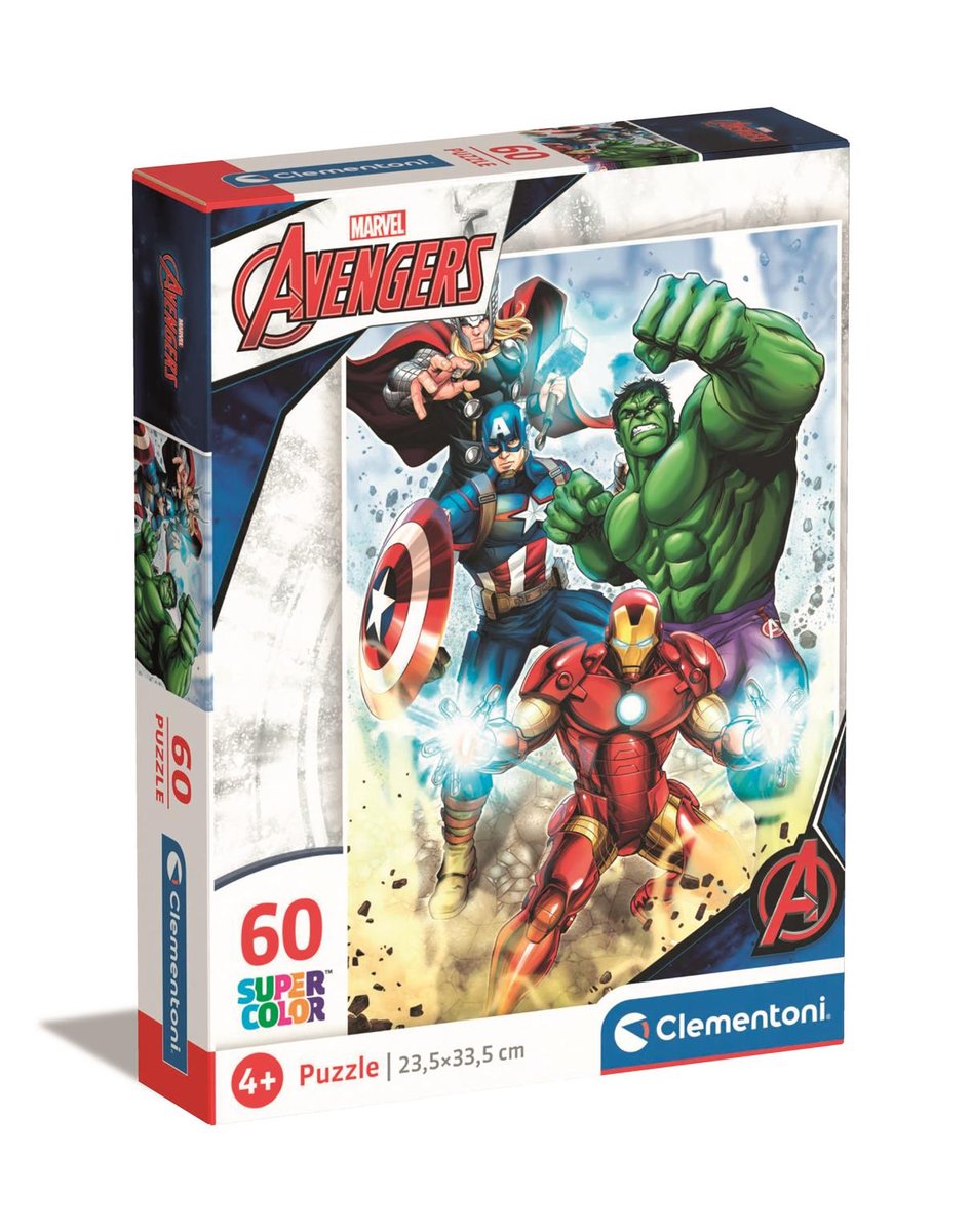 Puzzle 60 Super Kolor Marvel Avengers Clementoni