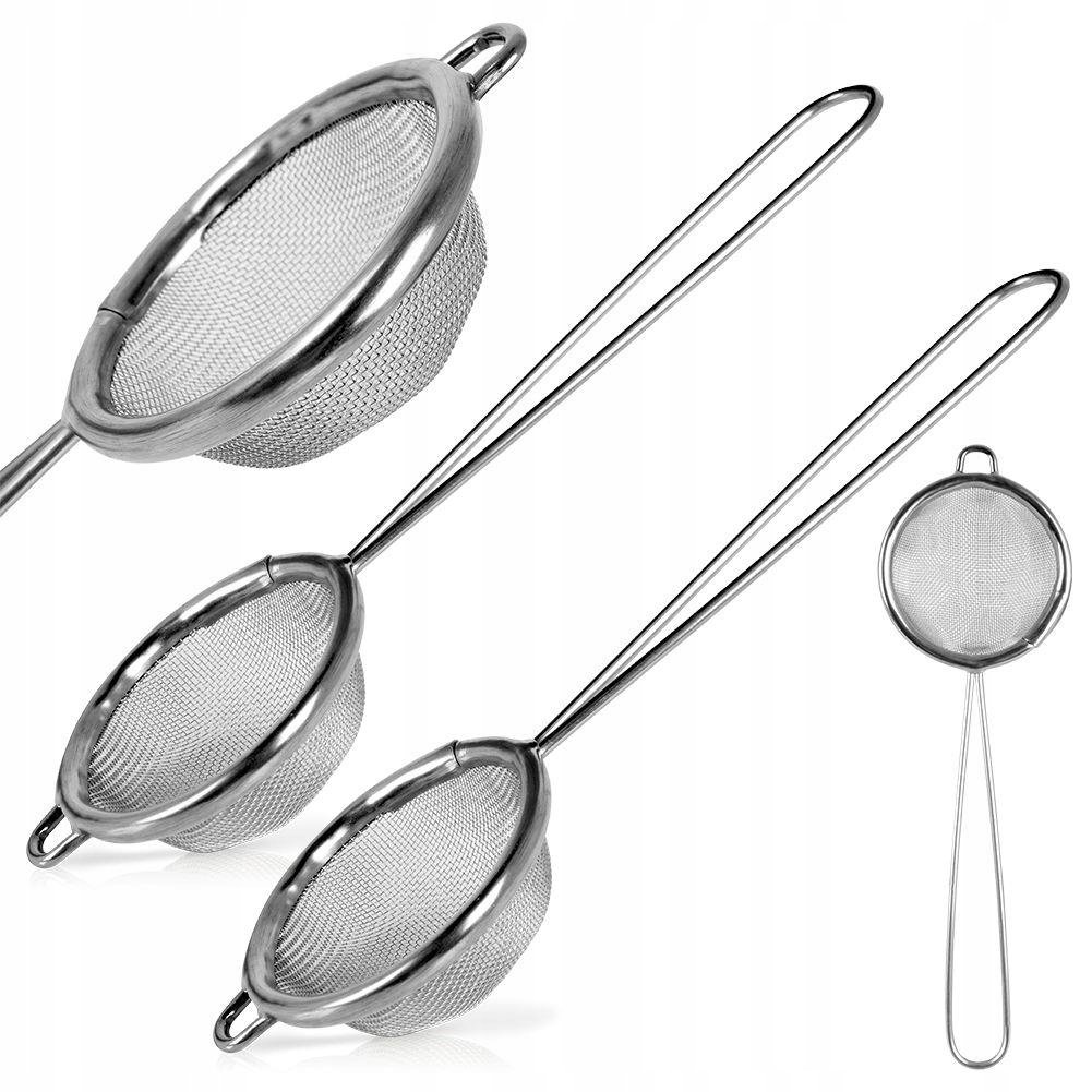 Sitko do herbaty ziół kuchenne stal zestaw 2 sztuk