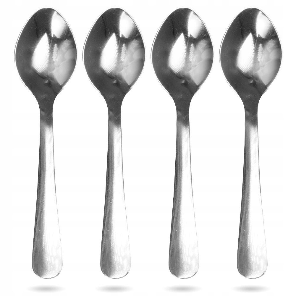 Łyżeczki do herbaty kawy łyżeczka srebrne 4 sztuki