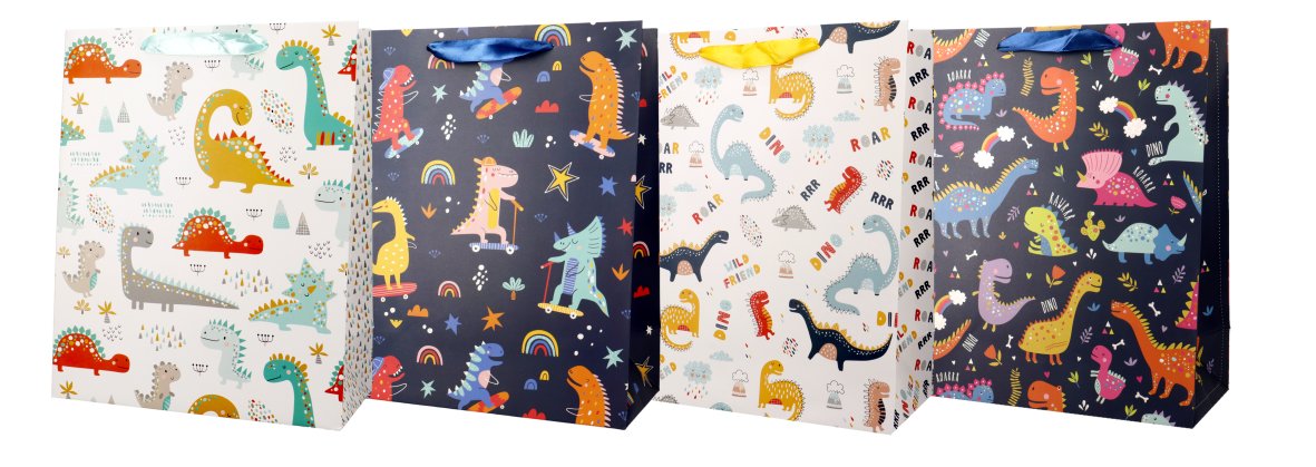 torba prezentowa 31x42 dinozaury