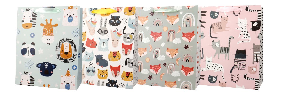 torba prezentowa 18x23 koty, lisy