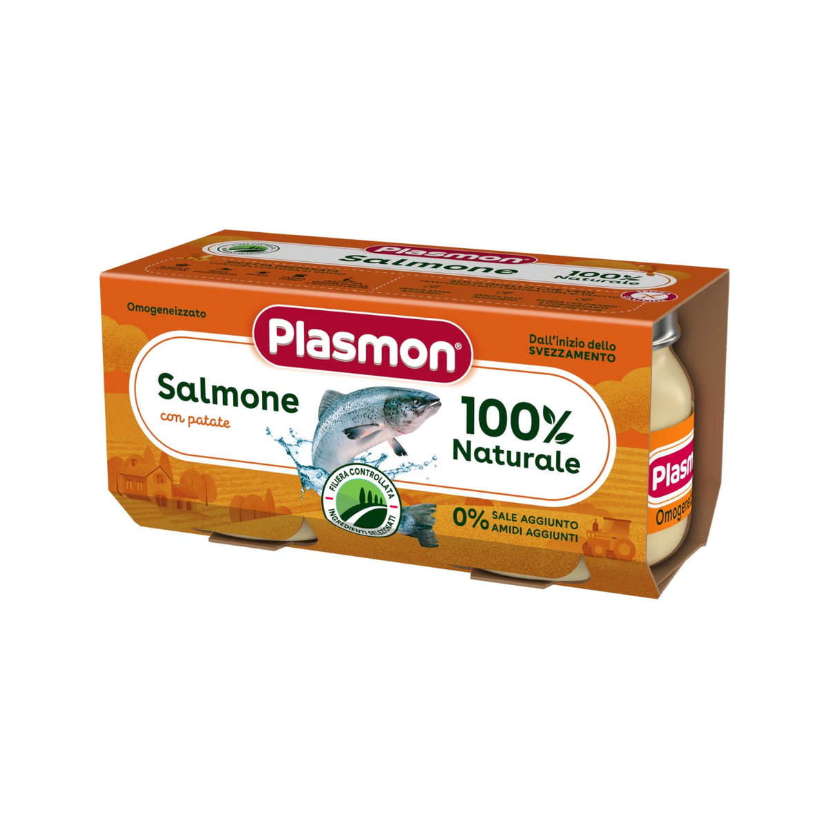 Plasmon PLASMON Łosoś z warzywami 2x80 g