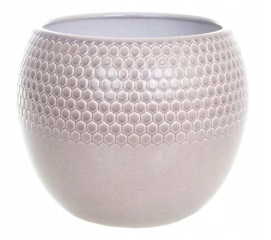 Osłonka ceramiczna na doniczkę beżowa 14 cm Lazur
