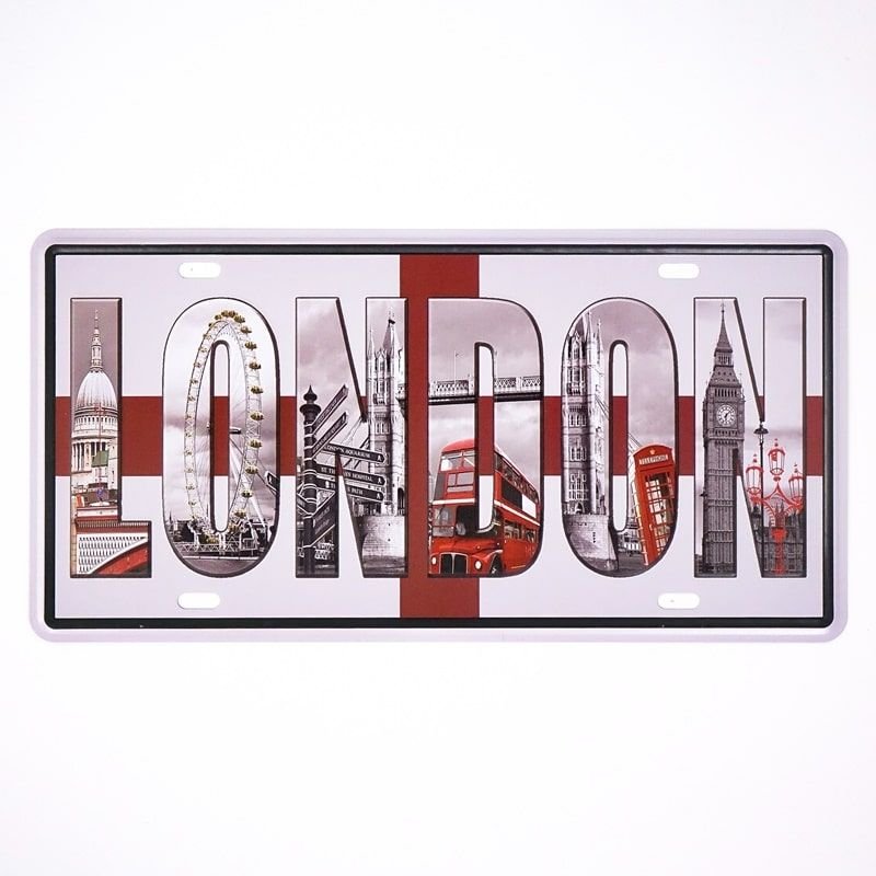 Plakat Tabliczka dekoracyjna metalowa LONDON 1