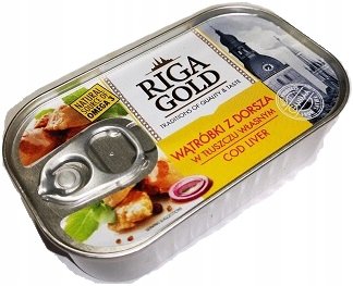 Riga Gold wątróbki z dorsza w tłuszczu własnym 121
