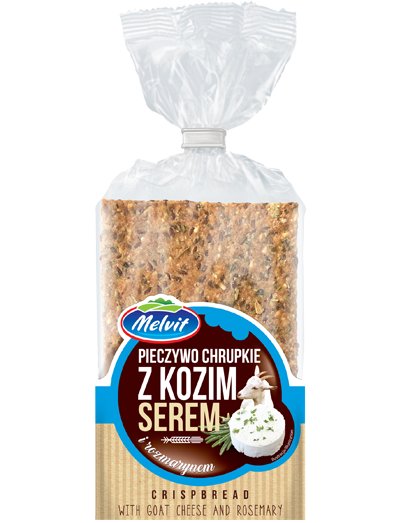 Crispy Pieczywo chrupkie żytnie z serem kozim i rozmarynem 130 g