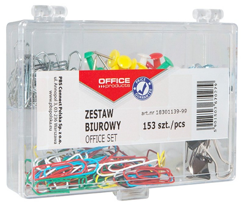 ZESTAW - BIUROWE SPINACZE PINEZKI KLIPY 153 SZT