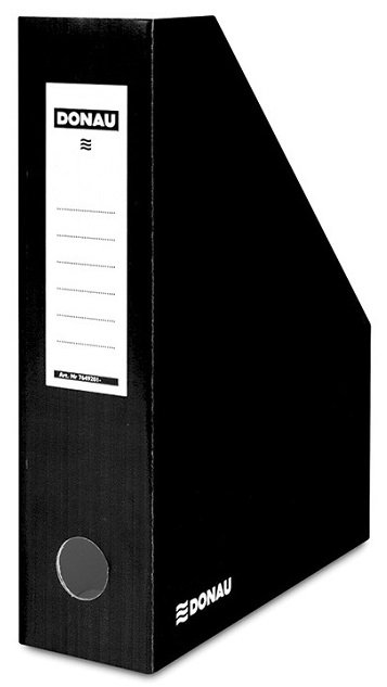 Donau Pojemnik na czasopisma składany A4 80mm lakierowany kartonowy czarny PO.074