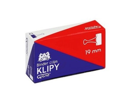 KLIP BIUROWY GRAND 19 MM x 12 SZTUK BARDZO ODPORNE