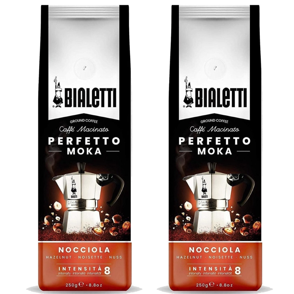 2x Kawa mielona BIALETTI Perfetto Moka Nocciola 250 g