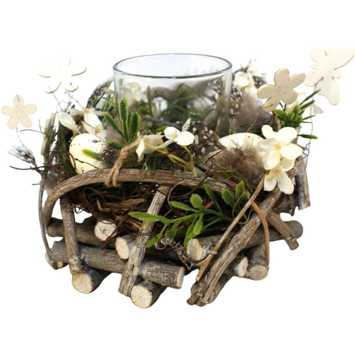 Świecznik dekoracyjny piórka 16 cm na tea light