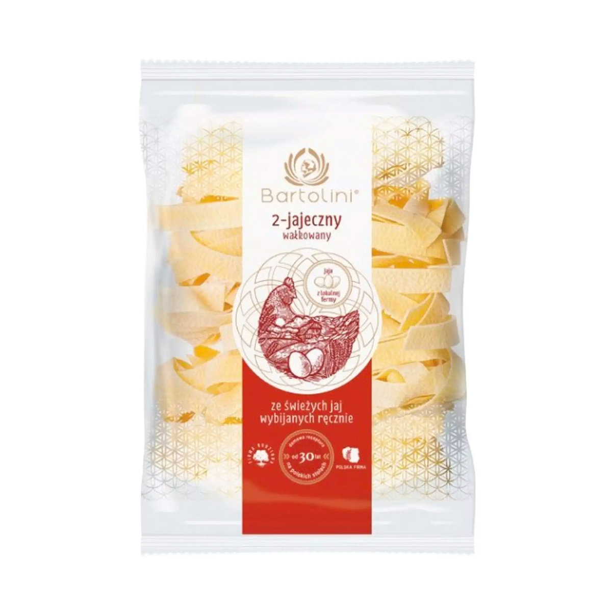 Makaron wałkowany 2-jajeczny pappardelle ( gniazda ) 400g / Bartolini