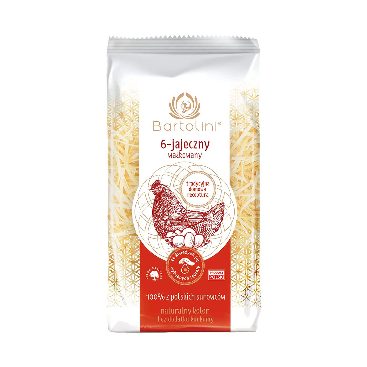 Bartolini Makaron 6 jajeczny 250g krajanka średnia