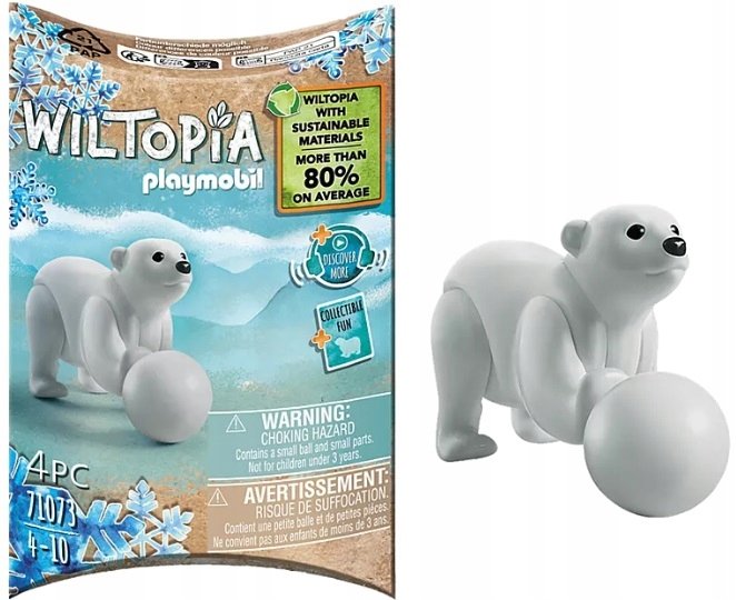 PLAYMOBIL, Wiltopia - Mały niedźwiedź polarny, 71073