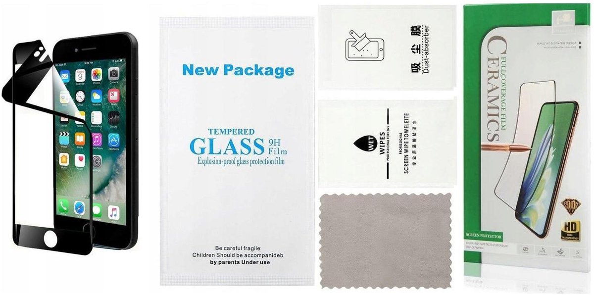 Szkło PEŁNE Ceramiczne 9D do iPhone Se 2022 SE 3