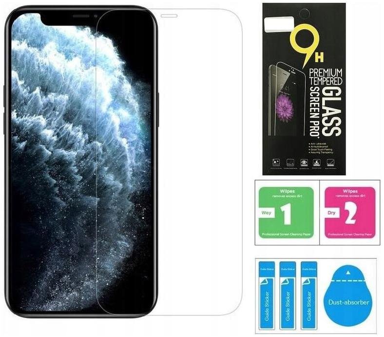 Szkło Hartowane 9H do iPhone 12 i 12 Pro Zestaw