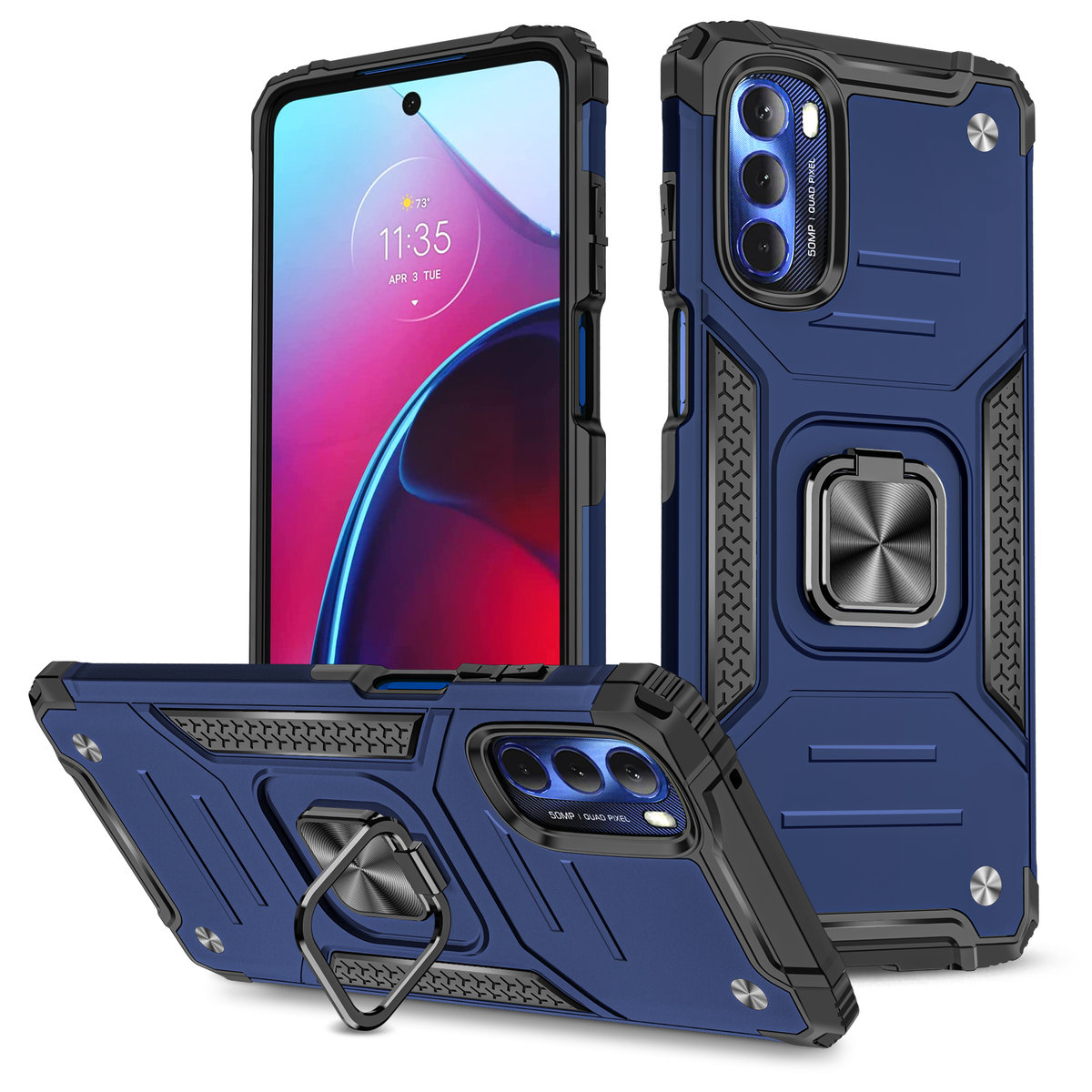 ETUI EXOGUARD QRING - MOTOROLA MOTO G52 / G82 5G - PANCERNE CASE OBUDOWA FUTERAŁ RING