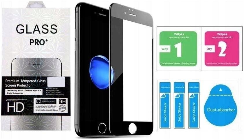 Szkło Hartowane 9H 5D iPhone 6 + 6s + Plus Zestaw