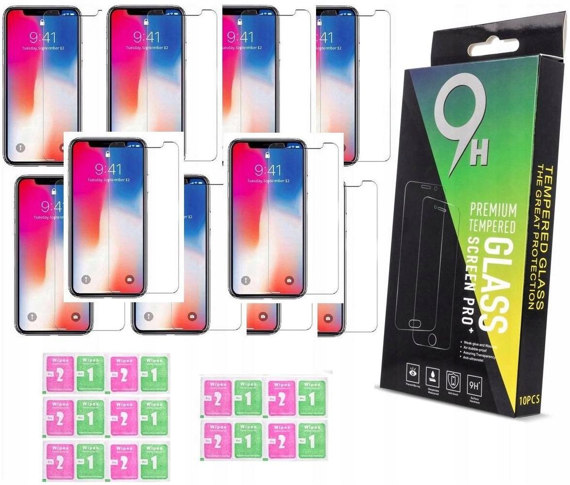 x10 Szkło Hartowane 9H do iPhone Xr 11 Zestaw BOX